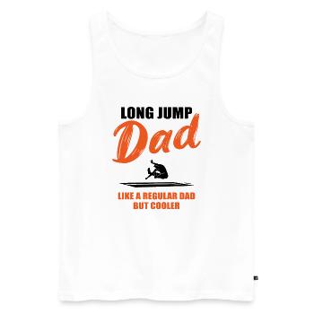 Coolster Weitsprung Papa Ever Geschenk - Männer Premium Bio Tank Top - Weiß - Vorne - AI Model Male 178 light (178cm)