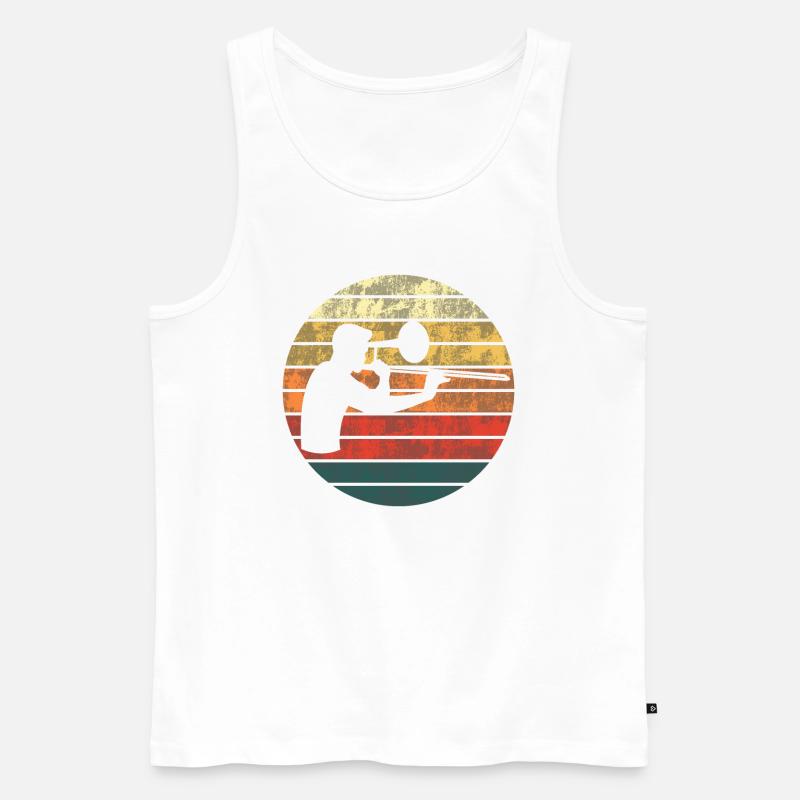 Posaune Sunset Melodie Jazz Geschenk - Männer Premium Bio Tank Top - Weiß
