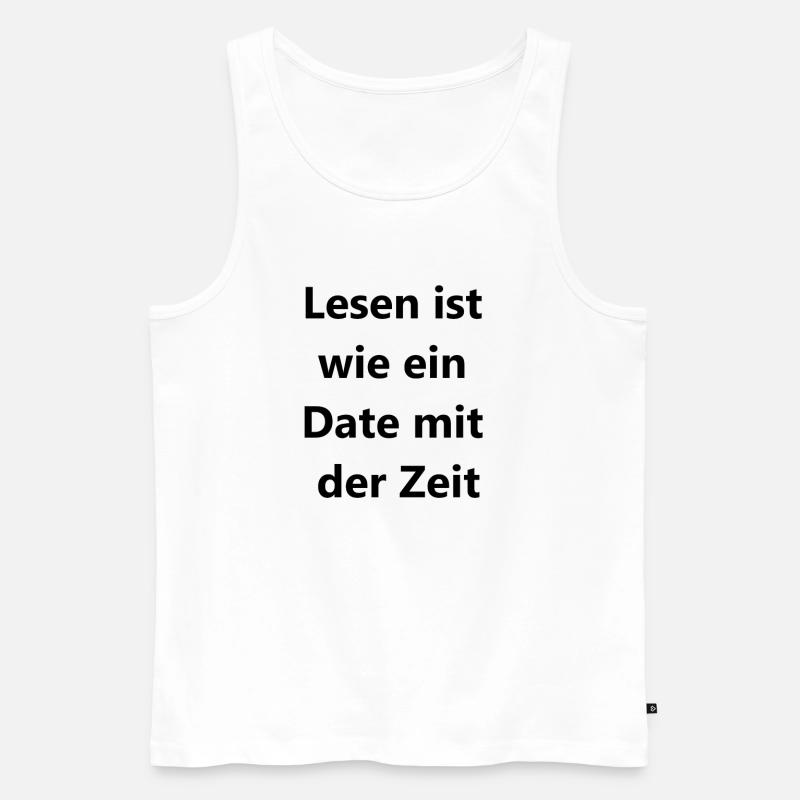 Leseabend Geschenk - Männer Premium Bio Tank Top - Weiß
