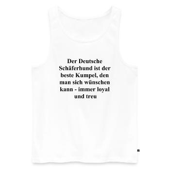 Loyalty Gift for Dog Owner - Men's Premium Organic Tank Top - white - Front - Michal (187cm)