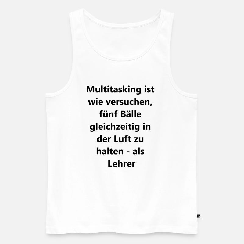 Lehrergeschenk - Männer Premium Bio Tank Top - Weiß