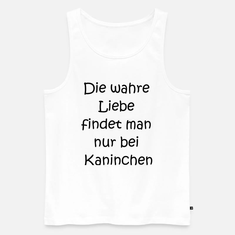 Kuschelhase Geschenk - Männer Premium Bio Tank Top - Weiß
