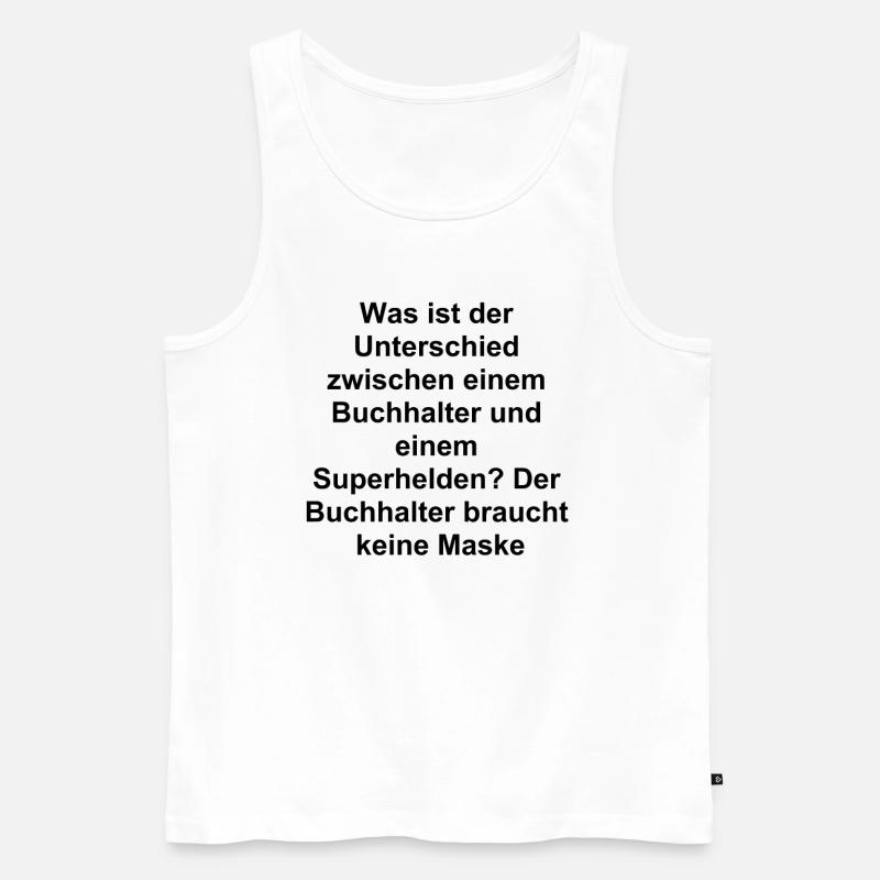 Buchhalter Helden Geschenk - Männer Premium Bio Tank Top - Weiß