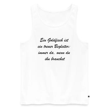 Mein Goldfisch und ich - Männer Premium Bio Tank Top - Weiß - Vorne - Michal (187cm)