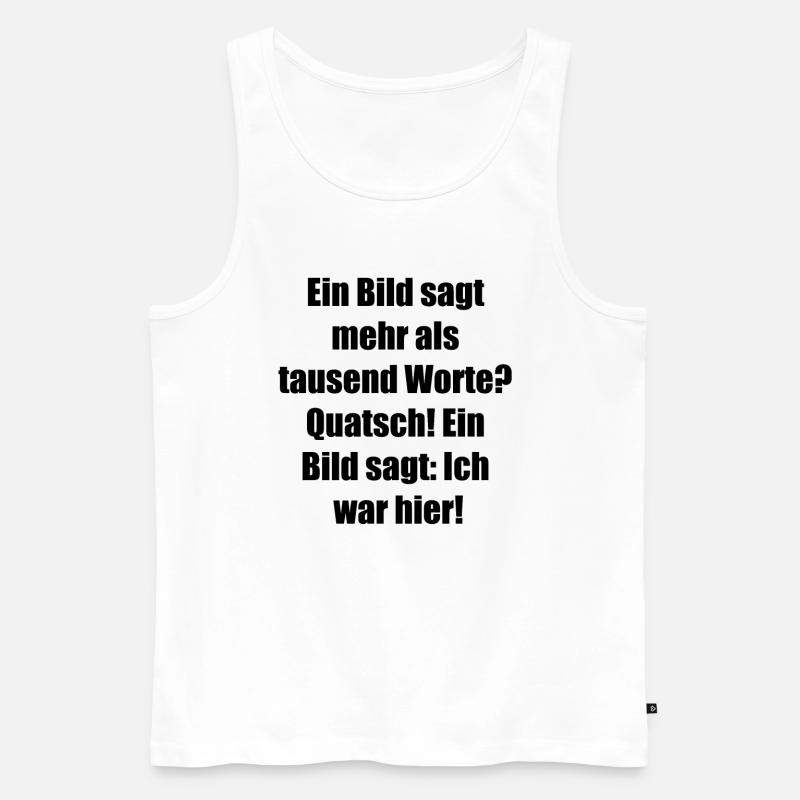 Foto-Geschenkidee - Männer Premium Bio Tank Top - Weiß