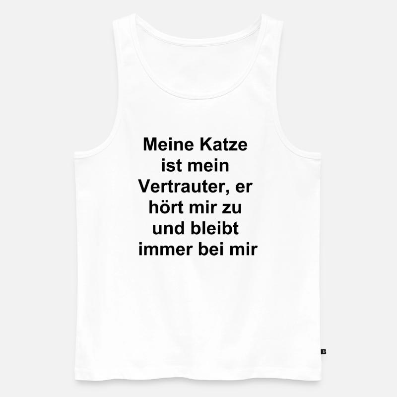 Tierischer Begleiter - Männer Premium Bio Tank Top - Weiß