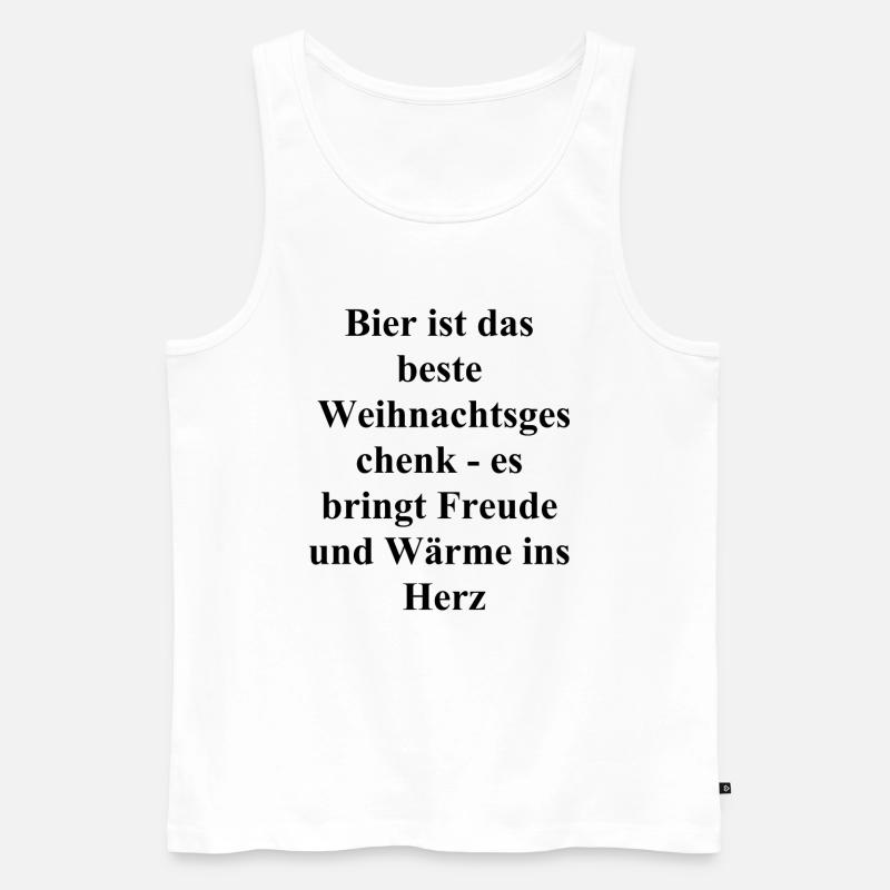 Fröhliches Biergeschenk - Männer Premium Bio Tank Top - Weiß