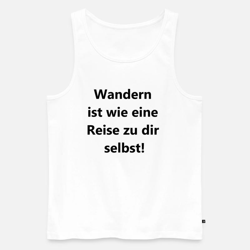 Wanderfreude Geschenk - Männer Premium Bio Tank Top - Weiß