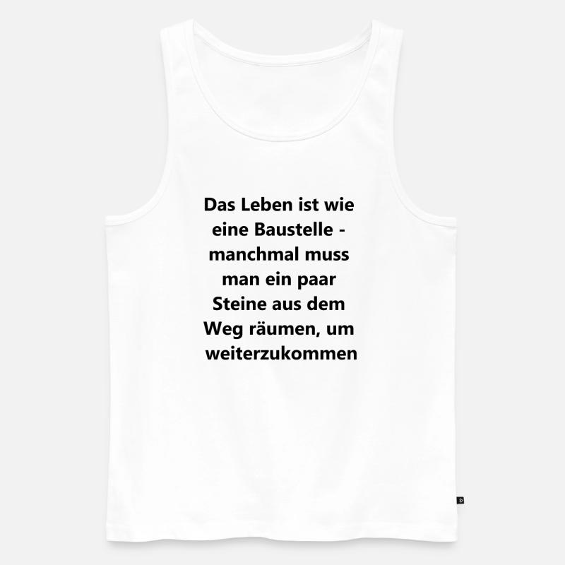 Bauarbeiter Geschenk - Männer Premium Bio Tank Top - Weiß