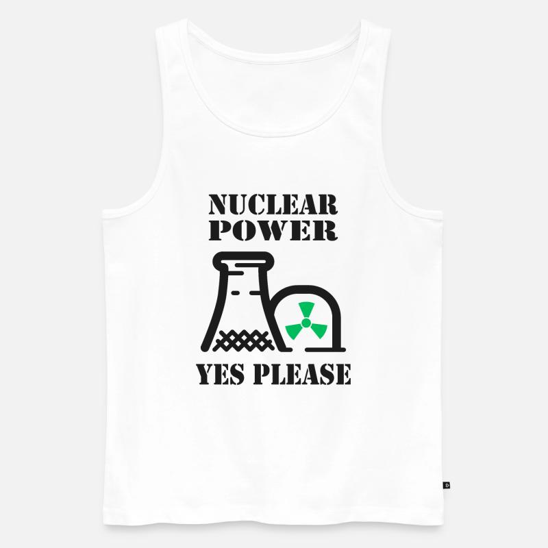 Atomkraft, Ja bitte, Kernenergie - Männer Premium Bio Tank Top - Weiß