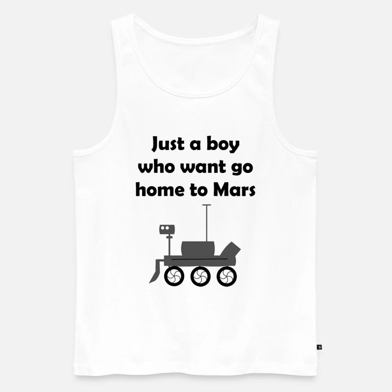 Die Mars Entdecker - Männer Premium Bio Tank Top - Weiß