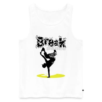 Breakdance flex - Männer Premium Bio Tank Top - Weiß - Vorne - AI Model Male 178 light (178cm)