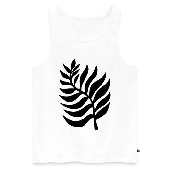 Plantes végétales - Débardeur bio Premium Homme - blanc - Devant - AI Model Male 178 light (178cm)