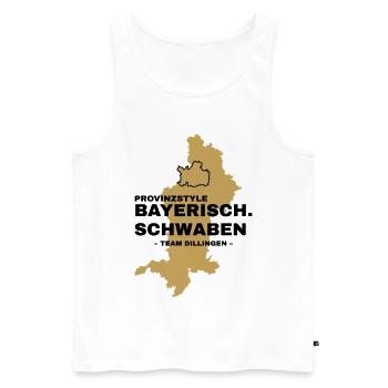 Schwaben | DILLINGEN - Männer Premium Bio Tank Top - Weiß - Vorne - Michal (187cm)
