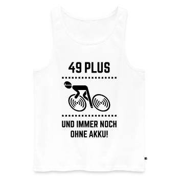 49 Plus – still without battery! Bicycle Road Bike B - Men's Premium Organic Tank Top - white - Front - Michal (187cm)