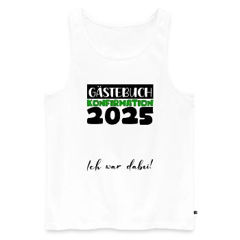 Confirmation 2025 Guest Book Decoration Girls Boys - Men's Premium Organic Tank Top - white - Front - AI Model Male 178 light (178cm)