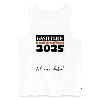 Confirmation 2025 Guest Book Decoration Girls Boys - Men's Premium Organic Tank Top - white - Front - AI Model Male 178 light (178cm)