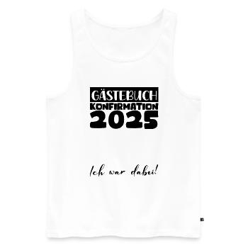 Confirmation 2025 Guest Book Decoration Girls Boys - Men's Premium Organic Tank Top - white - Front - AI Model Male 178 light (178cm)