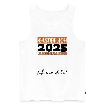 Jugendweihe 2025 Gästebuch Geschenk Mädchen Jungen - Männer Premium Bio Tank Top - Weiß - Vorne - Michal (187cm)