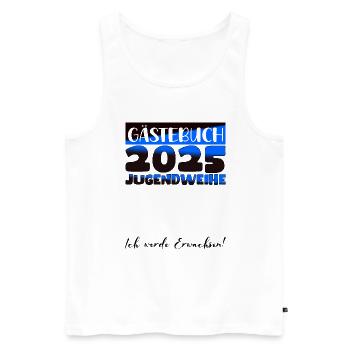 Jugendweihe 2025 Gästebuch Geschenk Mädchen Jungen - Männer Premium Bio Tank Top - Weiß - Vorne - Michal (187cm)