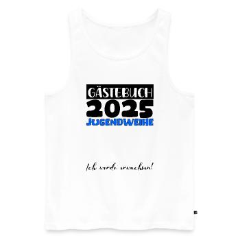 Jugendweihe 2025 Gästebuch Geschenk Mädchen Jungen - Männer Premium Bio Tank Top - Weiß - Vorne - Michal (187cm)