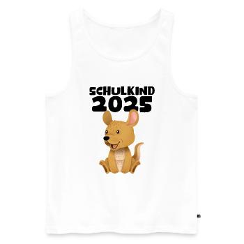 School Child 2025 Young Girls School Enrollment 2025 Decoration - Men's Premium Organic Tank Top - white - Front - Michal (187cm)