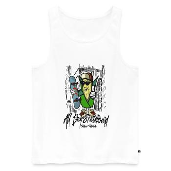 skateboard - Débardeur bio Premium Homme - blanc - Devant - Michal (187cm)