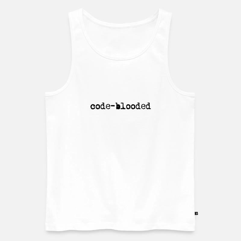 Lustige Code-Blut-Programmier-Codierung - Data Web - Männer Premium Bio Tank Top - Weiß