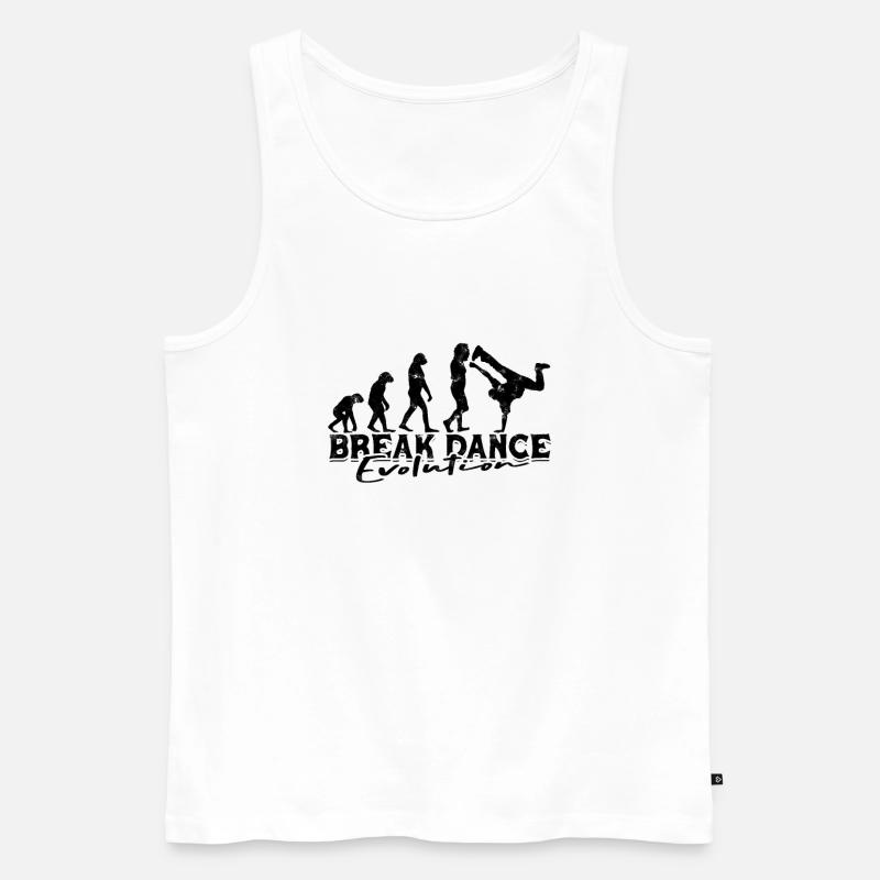 Break Dance Evolution - Breakdance - Männer Premium Bio Tank Top - Weiß