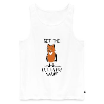 Fuchs Füchse lustiger Spruch Geschenk - Männer Premium Bio Tank Top - Weiß - Vorne - AI Model Male 178 light (178cm)