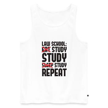 Rechtsanwalt Jurastudent Jura Jurastudium Studium - Männer Premium Bio Tank Top - Weiß - Vorne - AI Model Male 178 light (178cm)