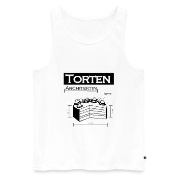 Kuchen Torten Architektin - Männer Premium Bio Tank Top - Weiß - Vorne - Michal (187cm)