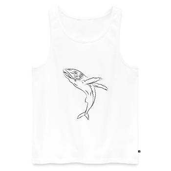 Whale blue whale - Men's Premium Organic Tank Top - white - Front - AI Model Male 178 light (178cm)