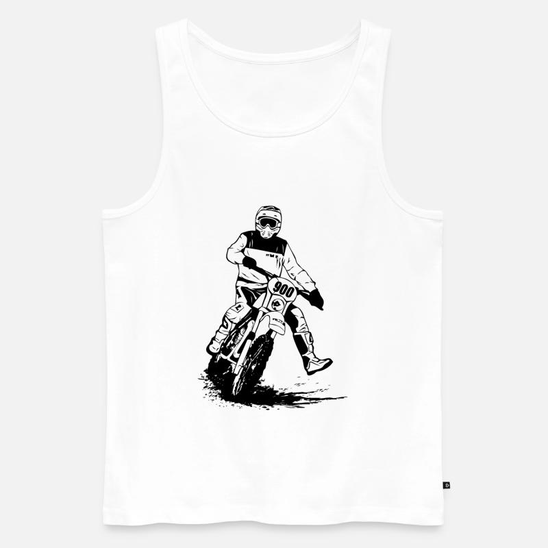Enduro - Männer Premium Bio Tank Top - Weiß