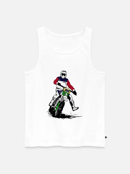 Enduro - Männer Premium Bio Tank Top - Weiß
