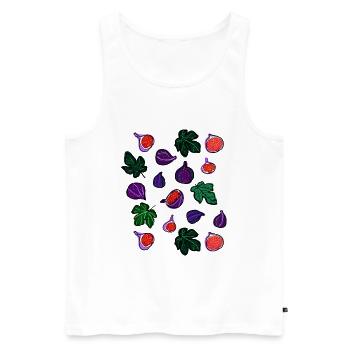 Motif des fruits des figues1 - Débardeur bio Premium Homme - blanc - Devant - AI Model Male 178 light (178cm)