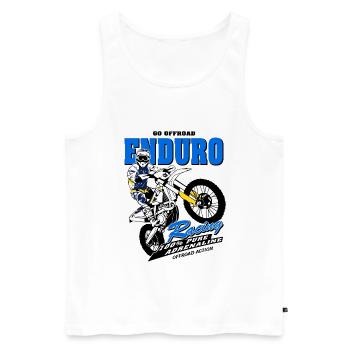 Enduro Offroad - Männer Premium Bio Tank Top - Weiß - Vorne - Michal (187cm)