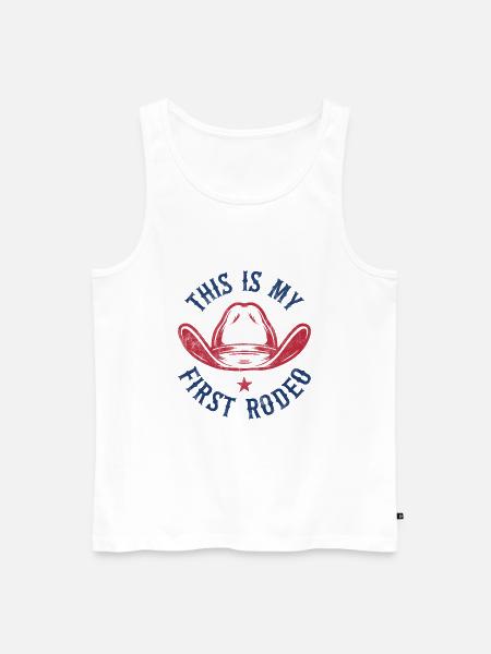 This is my First Rodeo - Men's Premium Organic Tank Top - white