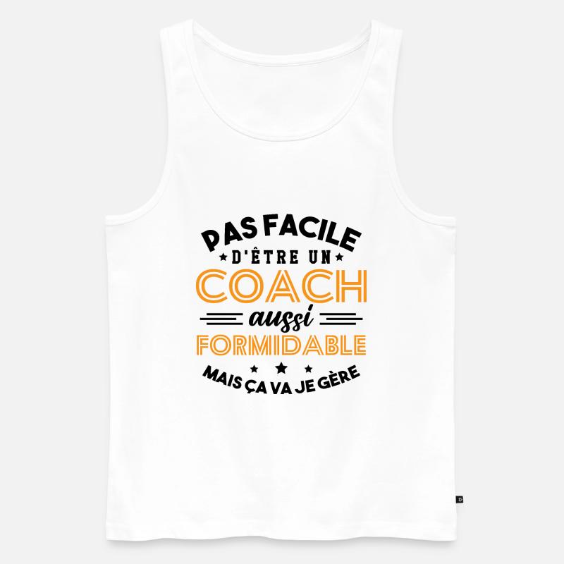 Cadeau Formidable pour Coach Formidable - Débardeur bio Premium Homme - blanc