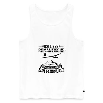 Flugplatz | Segelflug Segelflieger Pilot Geschenke - Männer Premium Bio Tank Top - Weiß - Vorne - Michal (187cm)