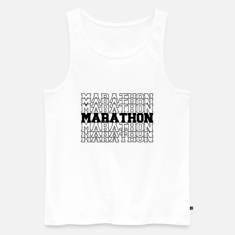 Marathon - Männer Premium Bio Tank Top - Weiß
