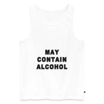 Trinkspruch - Männer Premium Bio Tank Top - Weiß - Vorne - AI Model Male 178 light (178cm)