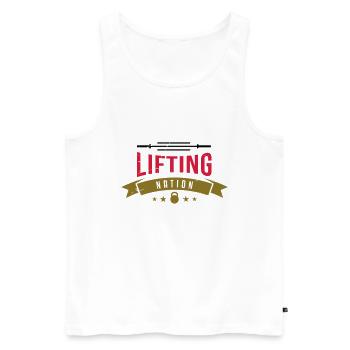 LIFTING NATION Germany - Männer Premium Bio Tank Top - Weiß - Vorne - AI Model Male 178 light (178cm)