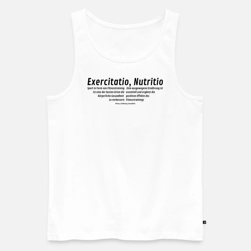 Exercitatio Nutritio / Training und Ernährung - Männer Premium Bio Tank Top - Weiß