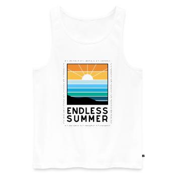 ENDLESS SUMMER - Männer Premium Bio Tank Top - Weiß - Vorne - AI Model Male 178 light (178cm)