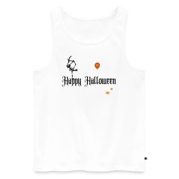 Happy Halloween | Skeleton - Men's Premium Organic Tank Top - white - Front - AI Model Male 178 light (178cm)