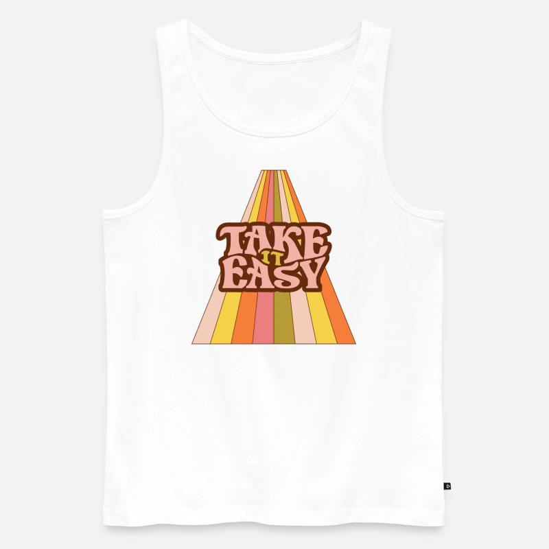 Take it Easy - Männer Premium Bio Tank Top - Weiß