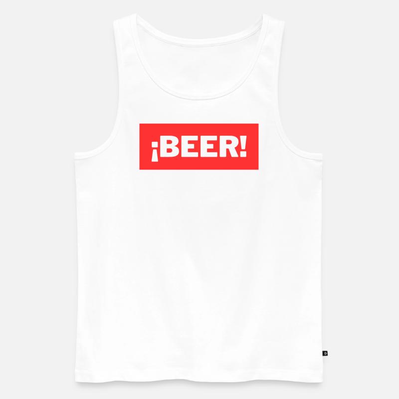 Beer - Männer Premium Bio Tank Top - Weiß