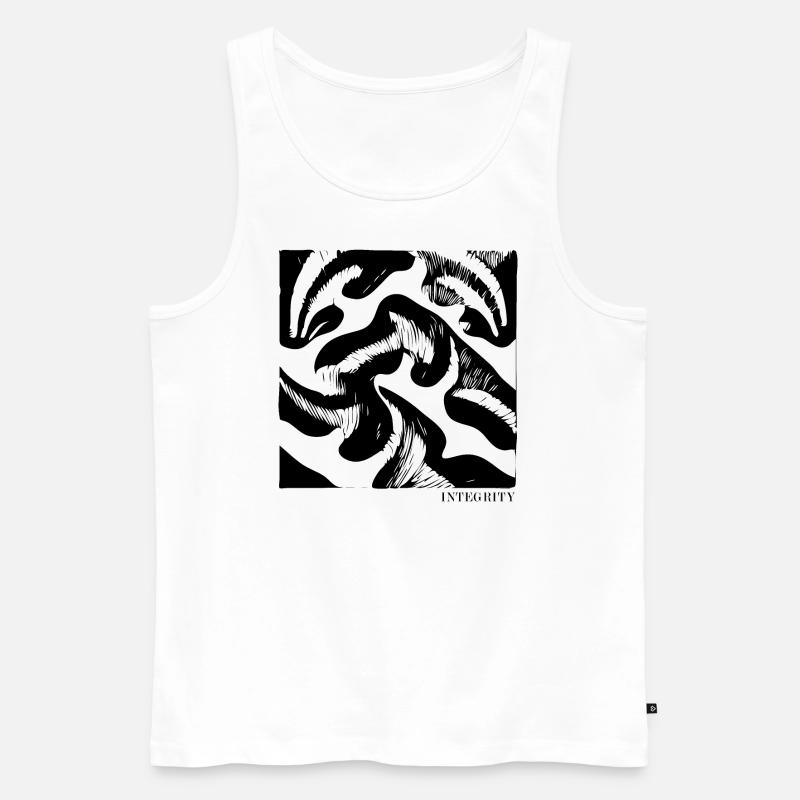 Integrity - Abstraktes Design - Männer Premium Bio Tank Top - Weiß