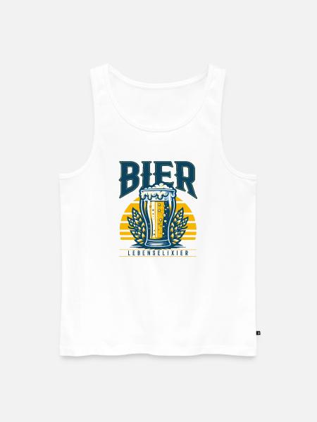 Bier Spruch Bier Sprüche - Männer Premium Bio Tank Top - Weiß